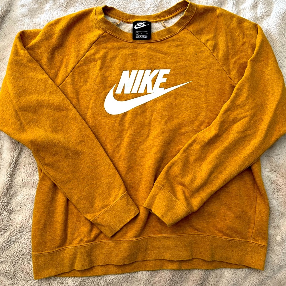 Nike Sweatshirt • Size Large • Dark Mustard Color